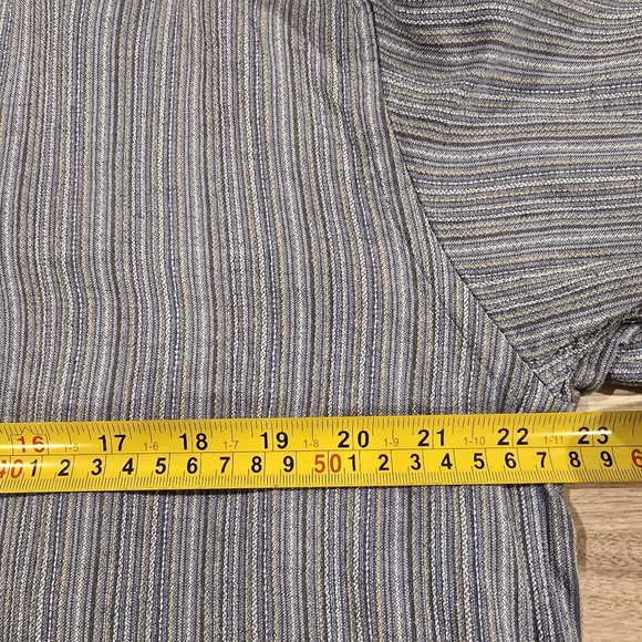 Geoffrey Beene Shoreline Blue Casual Shirt Notched Collar Long Sleeve Size L. - Picture 9 of 10